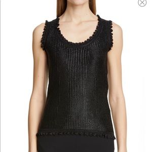 Alexander McQueen ruffle trim ribbed  size L